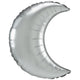 Foil Balloon HALF MOON Platinum Satin 66cm AMS 41834