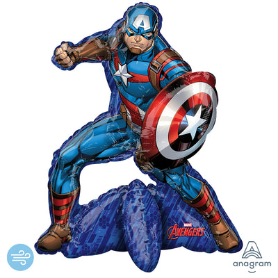 Multi-Foil Balloon (AIR) Avengers Captain America 55x66cm ANAGRAM 4257411