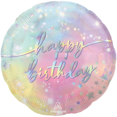 Foil Balloon Happy Birthday Pastel Sparkle 43cm ANAGRAM 42996