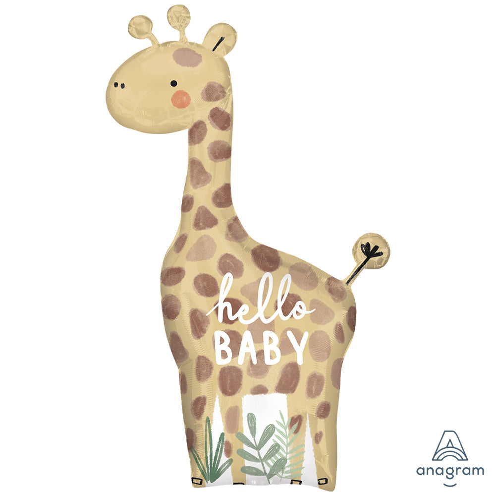 SuperShape Foil Balloon Giraffe Jungle Baby 63x106cm ANAGRAM 4492301