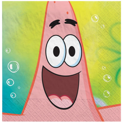 Set of 16 SpongeBob Party Napkins 33x33cm AMS 512627