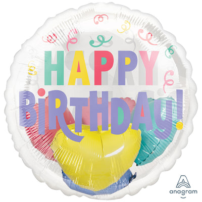 Insiders Pastel Confetti Birthday Foil Balloon 50x50cm ANAGRAM 4666701