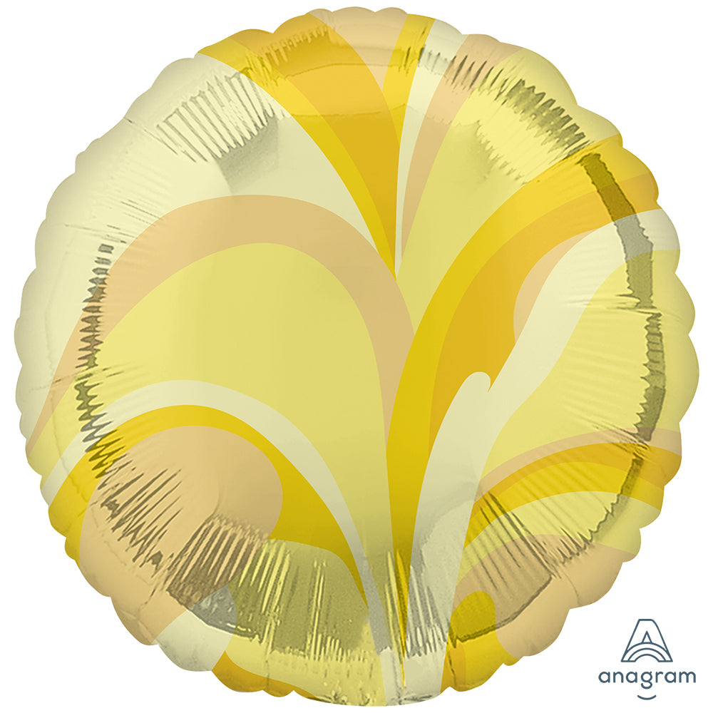 Round Gold Macro Marble Foil Balloon 43cm ANAGRAM 4713101