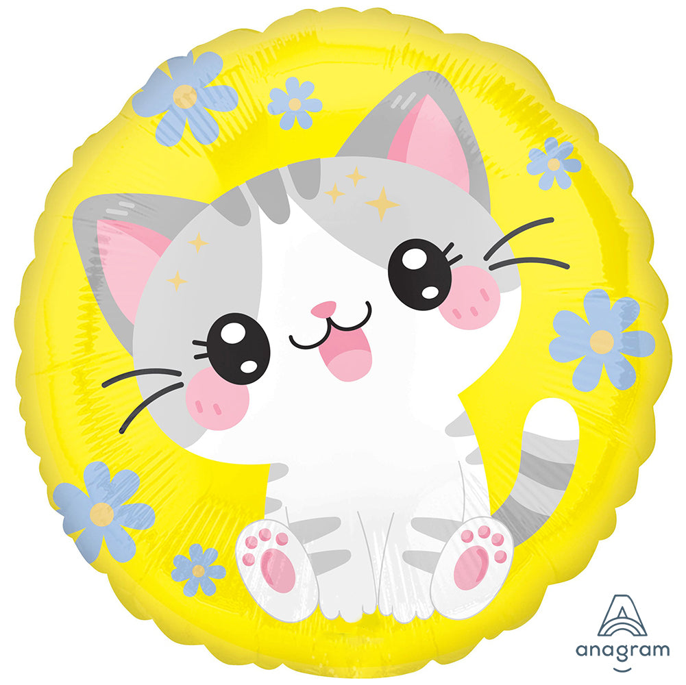 Kawaii Kitten Foil Balloon 45cm ANAGRAM 4791701