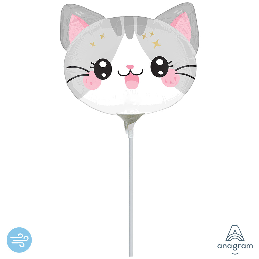 MiniShape (AIR) Kawaii Kitten Foil Balloon 23cm ANAGRAM 4791902