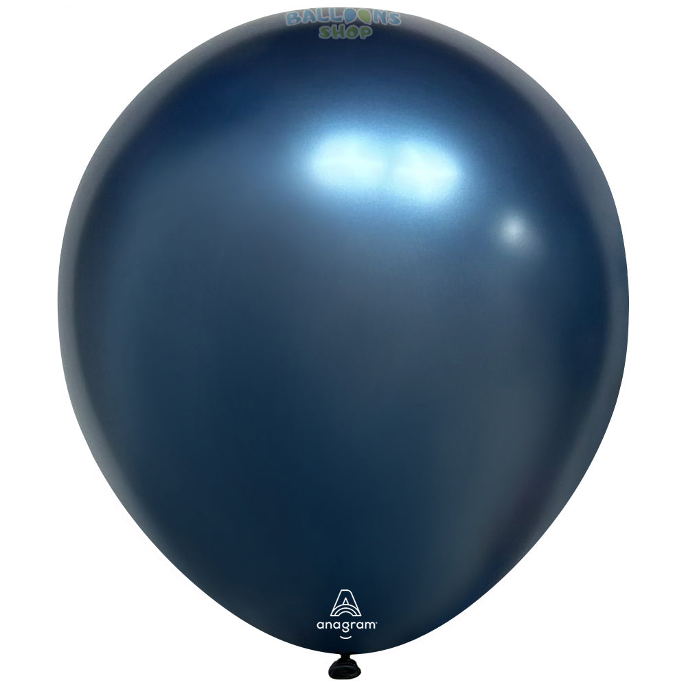 Jumbo Latex Balloon 45cm Metallic Navy Flag Blue ANAGRAM 4912775