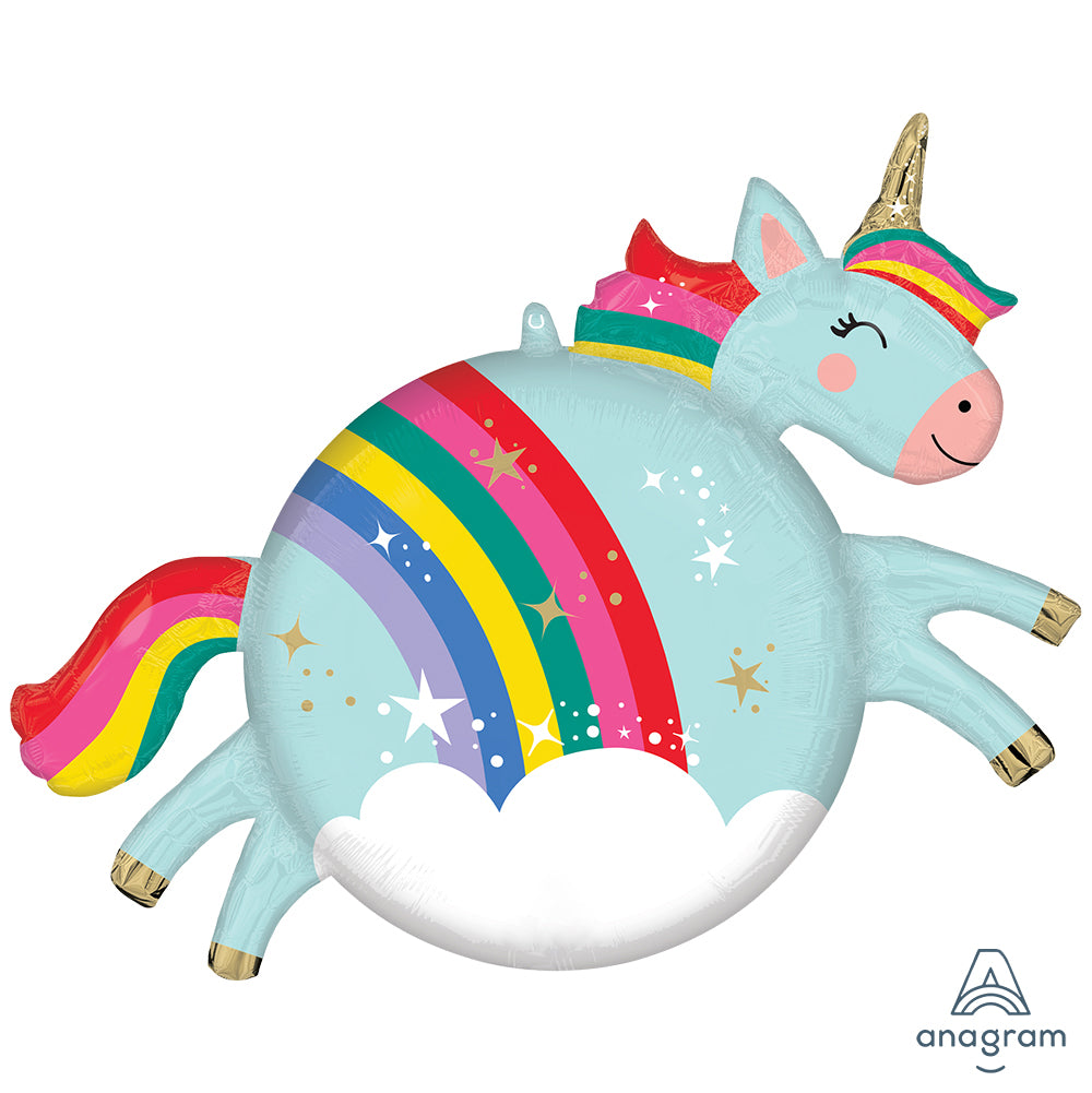 SuperShape Foil Balloon Roly Polies Magic Unicorn 60x73cm ANAGRAM 4893701