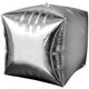 Foil Balloon CUBE Silver 38x38cm AMS 28335 99