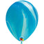 Balon latex 28cm Marmorat Bleu-Alb
