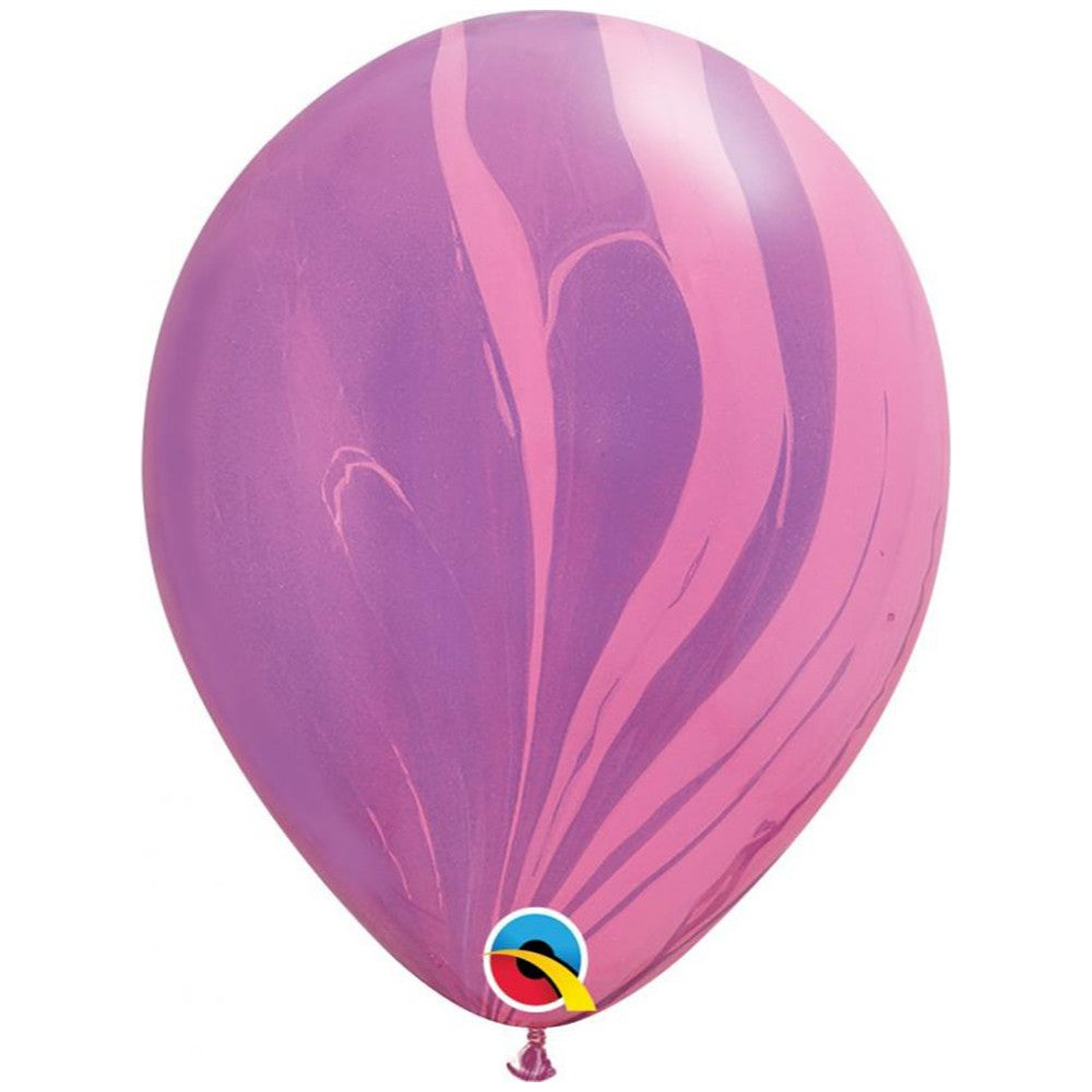 Balon latex 28cm Marmorat Mov-Roz