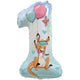 Balon Folie Cifra 1 Cangur 77cm