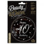 Balon Folie Rotund Happy 40th Birthday Confetti Argintiu 45cm