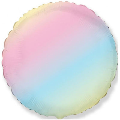 Balon Folie Rotund Ombre Rainbow 45cm