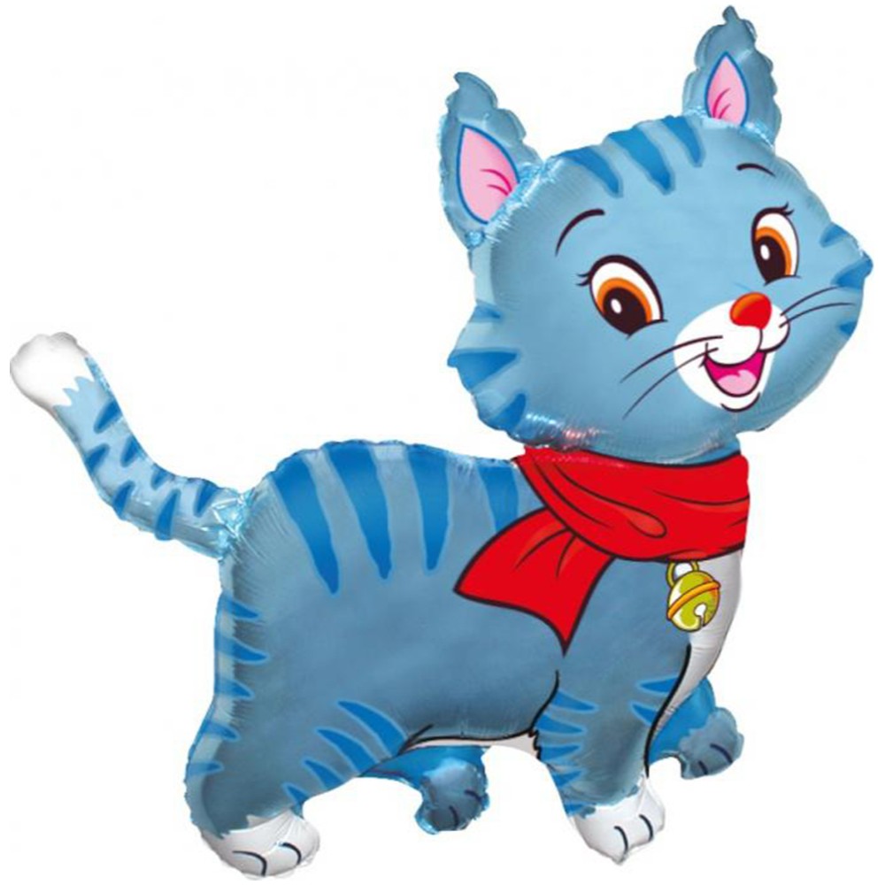 Balon Folie Figurina Pisica Bleu 60cm