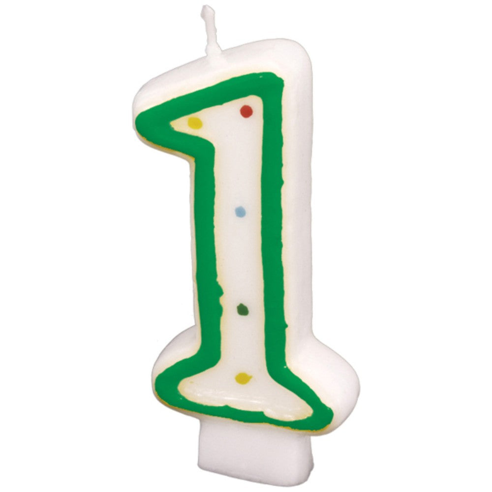 Lumanare Tort Cifra 1 Multicolora 7.3 cm AMS 550281
