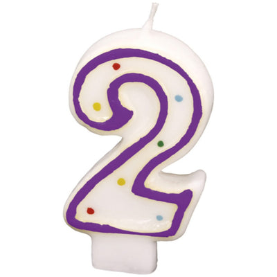 Birthday Candle Number 2 Multicolor 7.3 cm AMS 550282