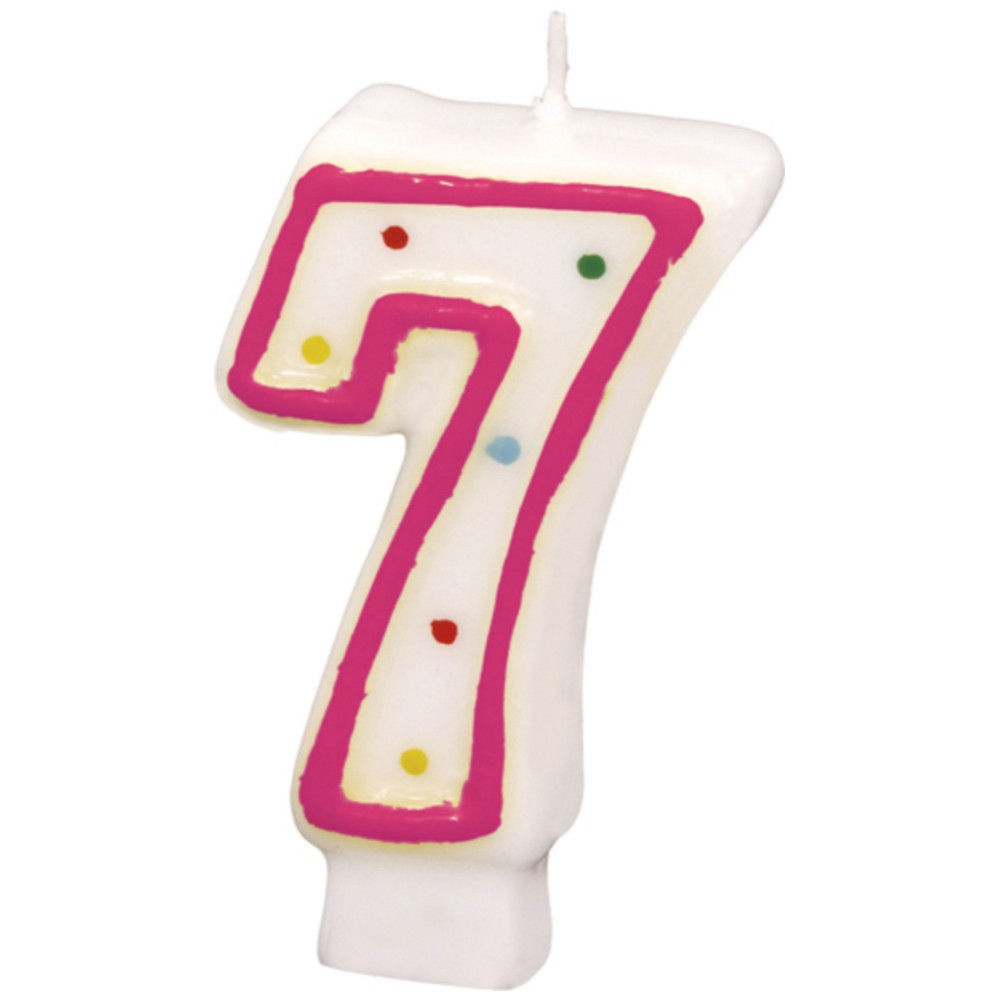 Lumanare Tort Cifra 7 Multicolora 7.3 cm AMS 550287