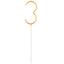 Artificie tort cifra 3 auriu 17cm