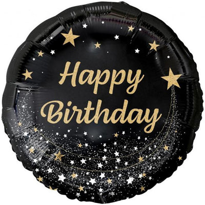 Balon Folie HB cu Stelute Aurii 45cm