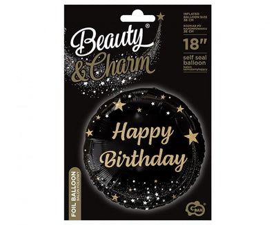 Balon Folie HB cu Stelute Aurii 45cm