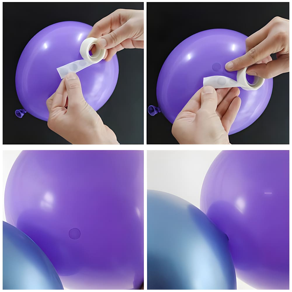 Roll of 100 adhesive dots for balloons