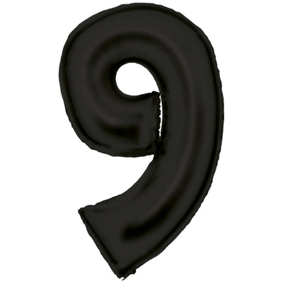 Balon Folie Cifra 9 Negru 86cm 9917311