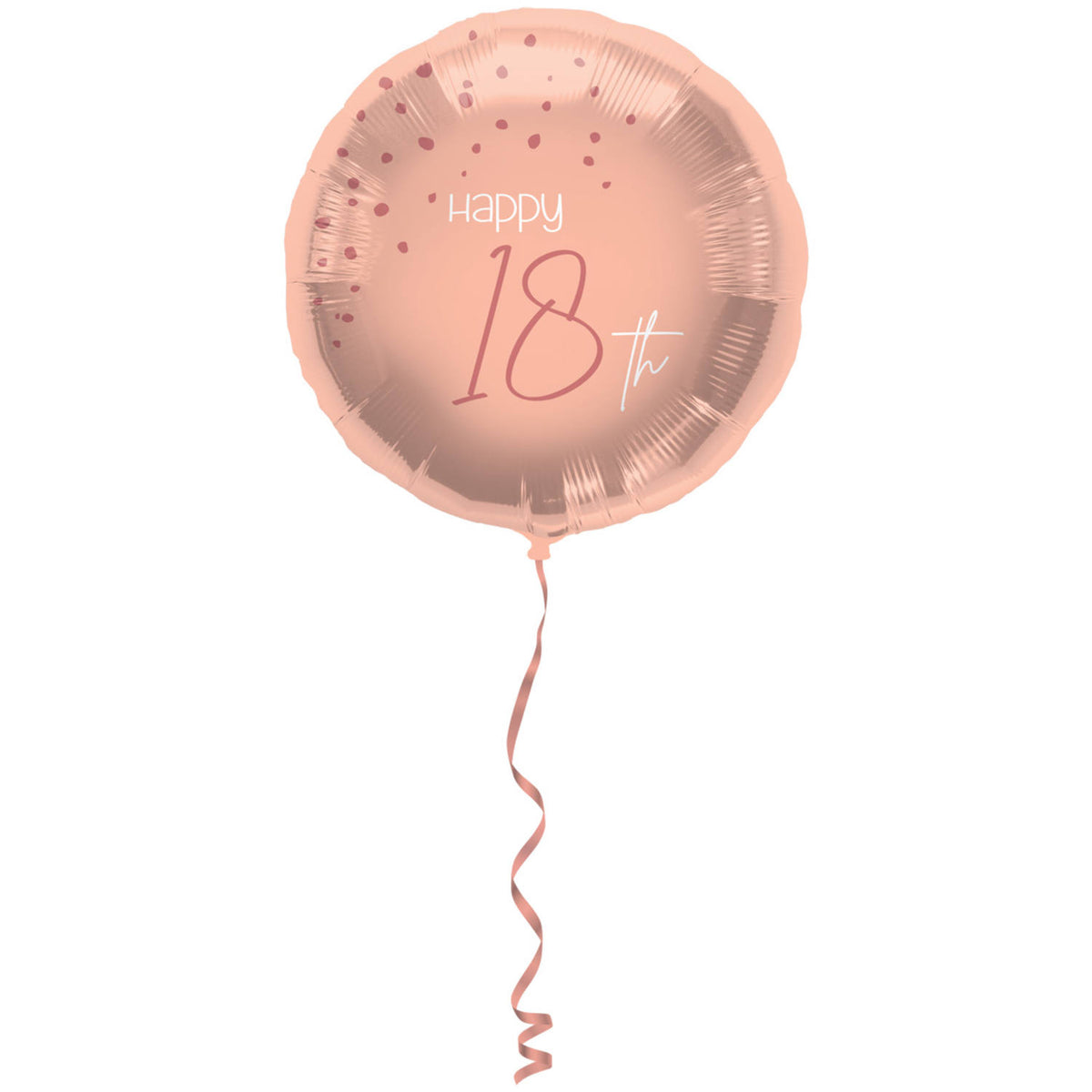 Balon Folie Rotund Happy 18th Elegant Blush 45cm