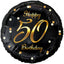 Balon Folie Rotund Happy 50th Birthday Confetti Auriu 45cm