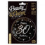 Balon Folie Rotund Happy 30th Birthday Confetti Argintiu 45cm
