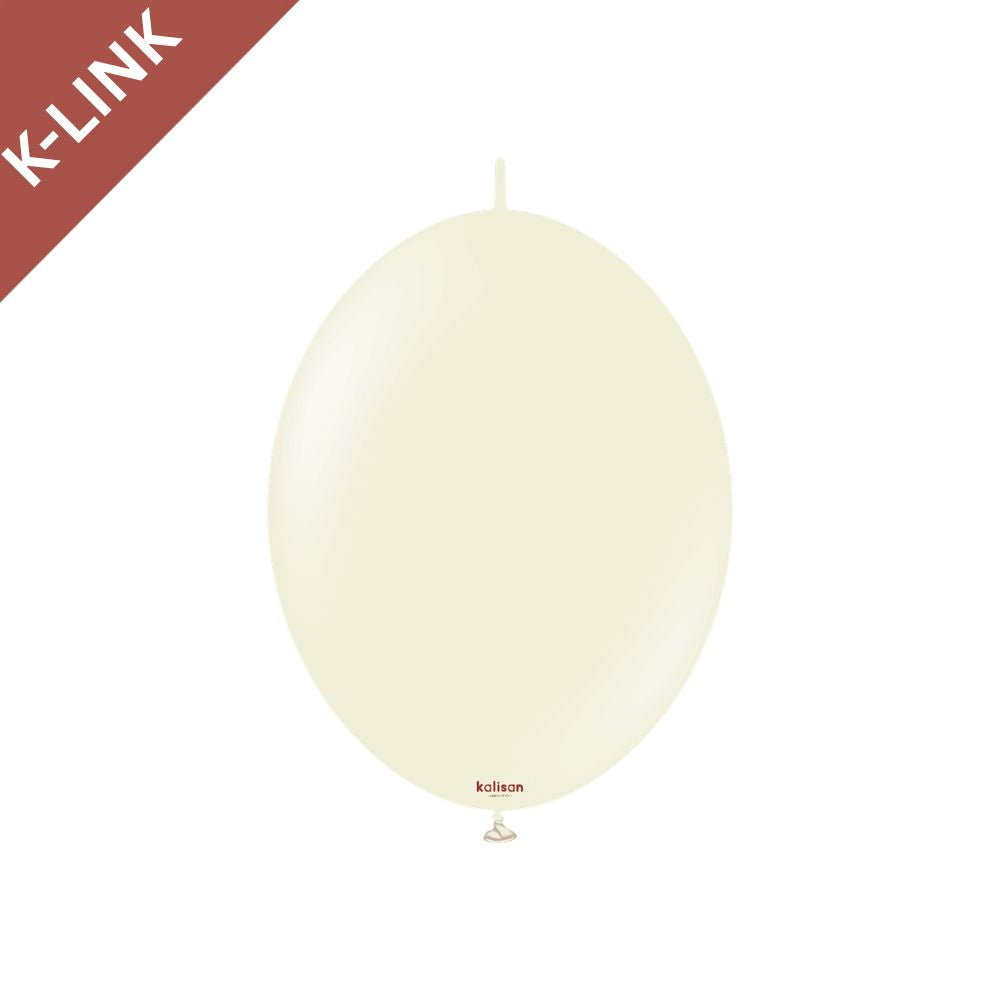 15cm K-Link Latex Balloons White Sand Retro 8015 30680152