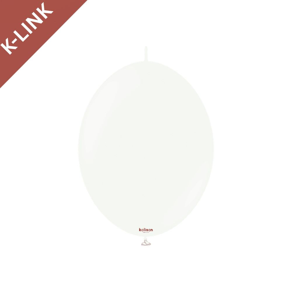 15cm K-Link Standard White Latex Balloons 2312 30623122