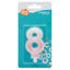 Lumanare Tort Cifra 8 Ombre Alb - Roz 7cm