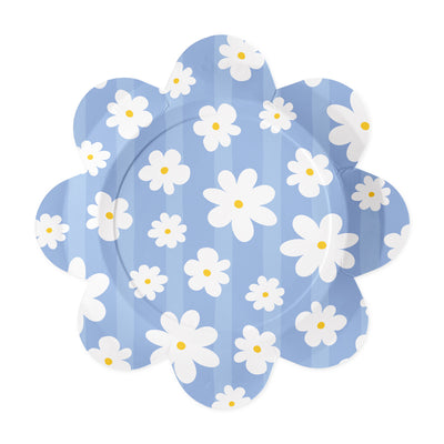 Set of 8 Daisy Party Plates 23cm