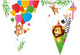 Jungle Animals Flag Banner for Party