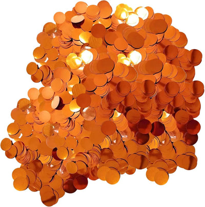 Confetti Metalic Portocaliu 1cm Rotund 100g