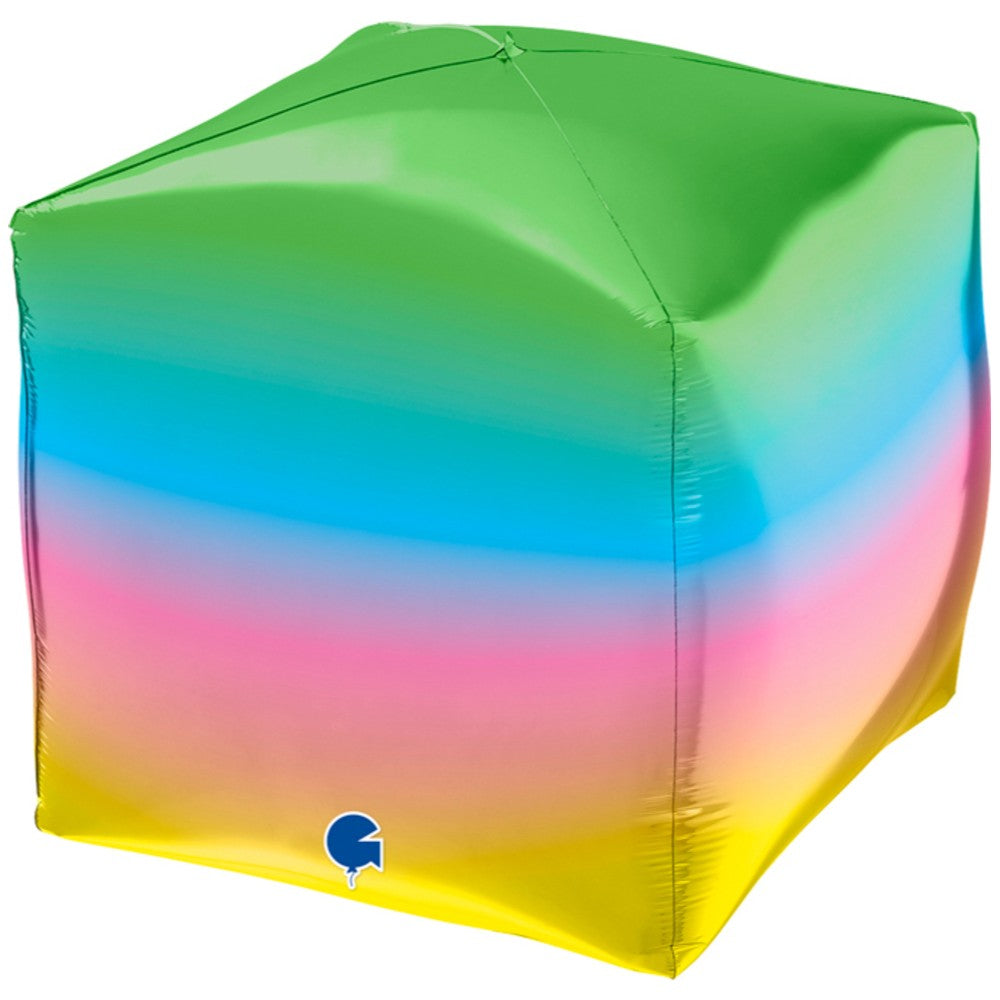 Balon Folie CUB 4D Curcubeu 38 cm Grabo