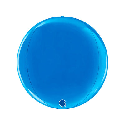 Foil Balloon Sphere 4D Blue 29 cm Grabo