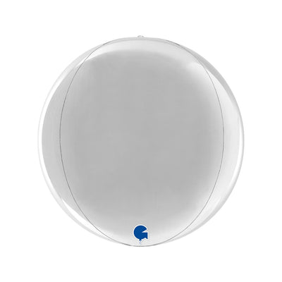 Balloon Foil Sphere 4D Silver 29cm Grabo