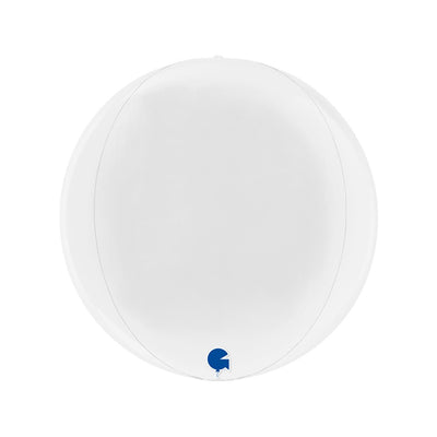 Foil Balloon Sphere 4D White 29 cm Grabo