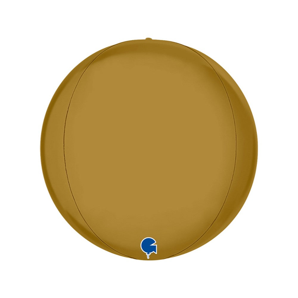 Foil Balloon Sphere 4D Satin Gold 29 cm Grabo