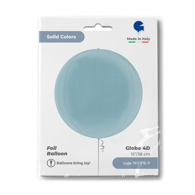 Foil Balloon Sphere 4D Blue 38 cm Grabo