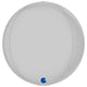 Foil Balloon Sphere 4D White Satin 38 cm Grabo