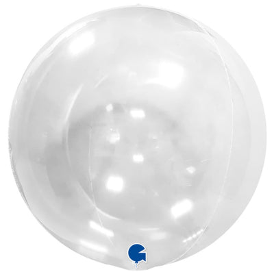 Foil Balloon Sphere 4D Transparent 38 cm Grabo