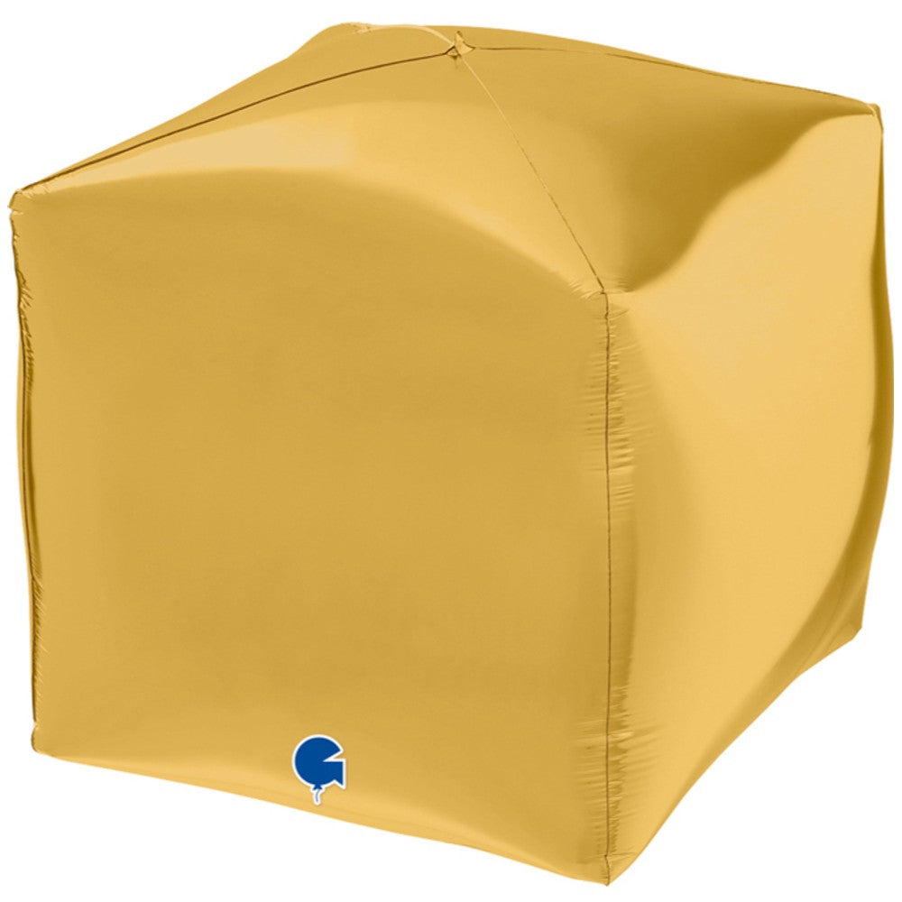 Foil Balloon CUBE 4D Gold 38 cm Grabo