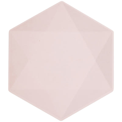 Set 6 Farfurii Hexagonale Roz Decor Vert 26.1x22.6cm 9918231