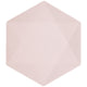 Set of 6 Pink Hexagonal Plates Decor Vert 26.1x22.6cm 9918231
