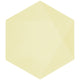 Set 6 Farfurii Hexagonale Galbene Decor Vert 26.1x22.6cm 9918233
