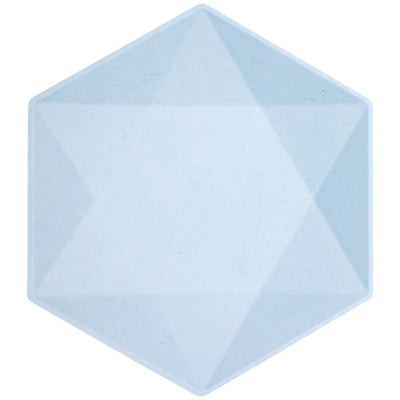 Set 6 Farfurii Hexagonale Bleu Decor Vert 26.1x22.6cm 9918236