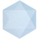 Set 6 Farfurii Hexagonale Bleu Decor Vert 26.1x22.6cm 9918236