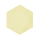 Set 6 Farfurii Hexagonale Galbene Decor Vert 20.8x18.1cm 9918239